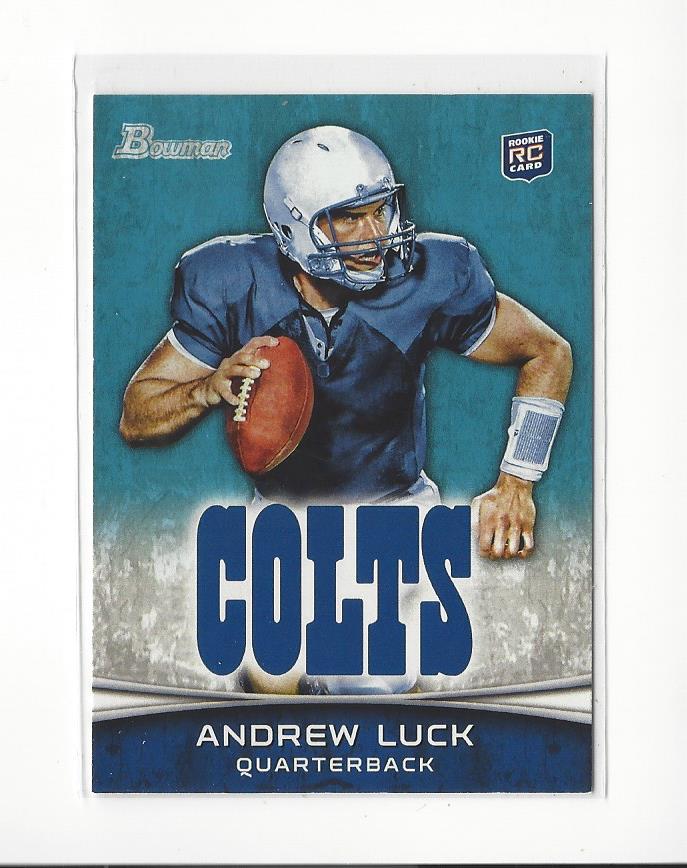 2012 Bowman #150A Andrew Luck RC/holding football