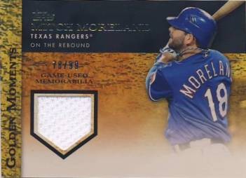 2012 Topps Golden Moments Relics Gold Sparkle #MM Mitch Moreland S2