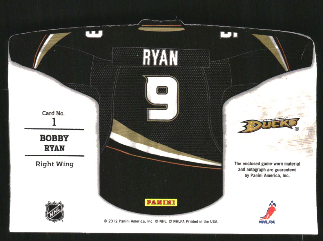2011-12 Panini Titanium Home Sweaters Memorabilia Autographs Prime #1 Bobby Ryan/25