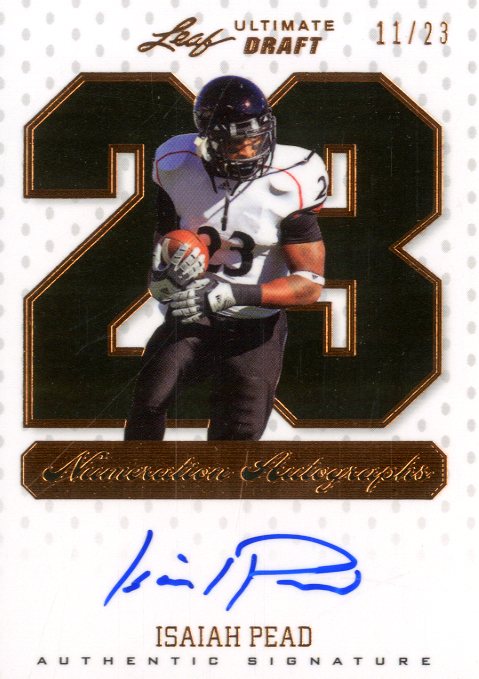 2012 Leaf Ultimate Draft Numeration #NUIP1 Isaiah Pead/23