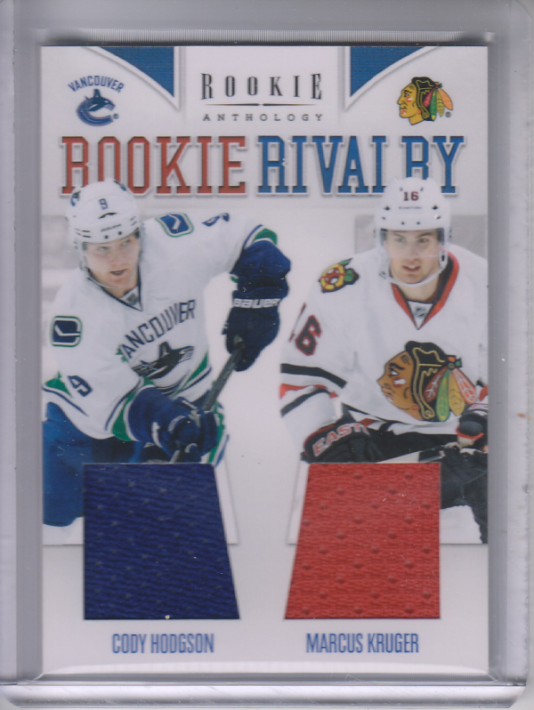 2011-12 Panini Rookie Anthology Rookie Rivalry Dual Jerseys #46 Cody Hodgson/Marcus Kruger