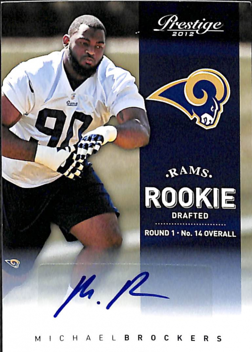 2012 Prestige Rookie Autographs #213A Michael Brockers/899
