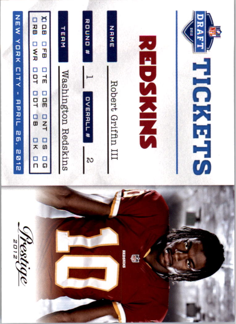 2012 Prestige NFL Draft Tickets #2 Robert Griffin III