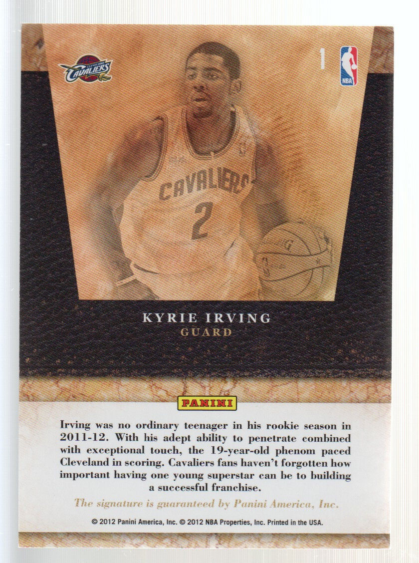 2011-12 Limited 2011 Draft Pick Redemptions Autographs #1 Kyrie Irving back image