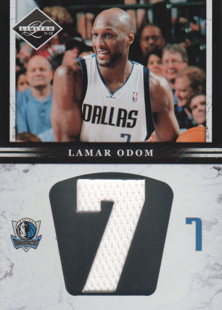 2011-12 Limited Jumbo Jersey Numbers #20 Lamar Odom/99