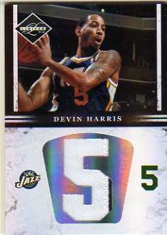 2011-12 Limited Jumbo Jersey Numbers Prime #15 Devin Harris/25