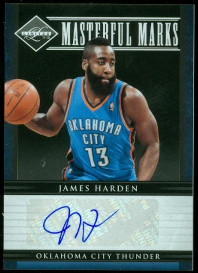 2011-12 Limited Masterful Marks Signatures #24 James Harden/50