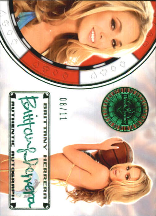 2012 Bench Warmer Vegas Baby Autographs Green Foil #7 Brittany Herrera