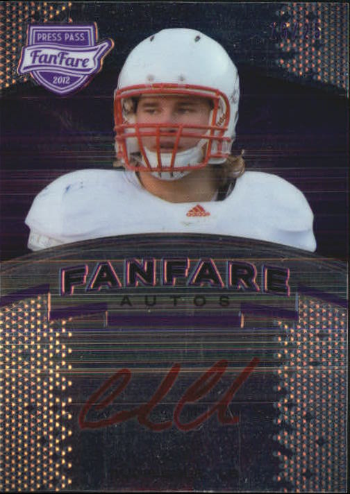 2012 Press Pass Fanfare Purple Red Ink #FFAC Audie Cole/9*