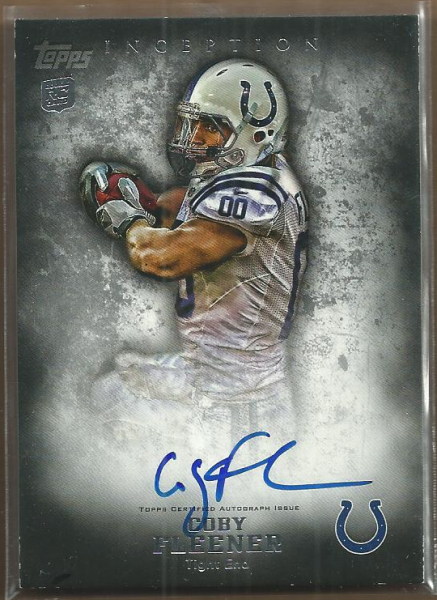 2012 Topps Inception #125 Coby Fleener AU RC