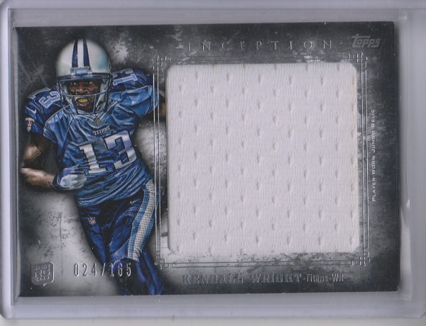 2012 Topps Inception Rookie Relics Jumbo Swatch #JRKW Kendall Wright/165