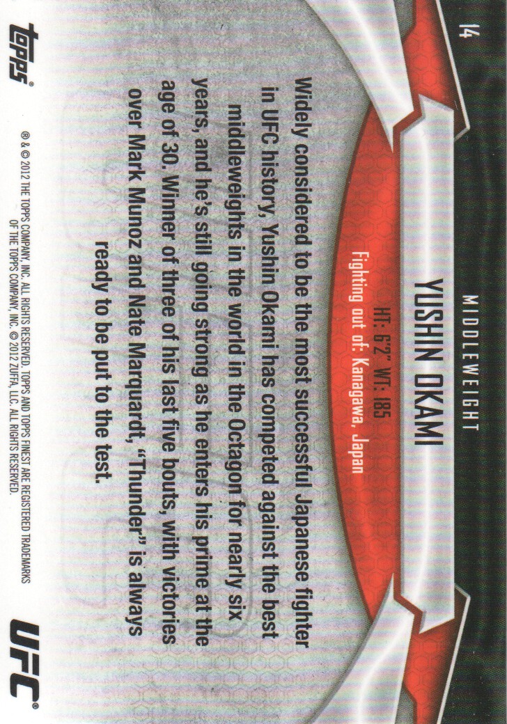 2012 Finest UFC BASE MMA Cards Pick from List - Bild 5 von 31