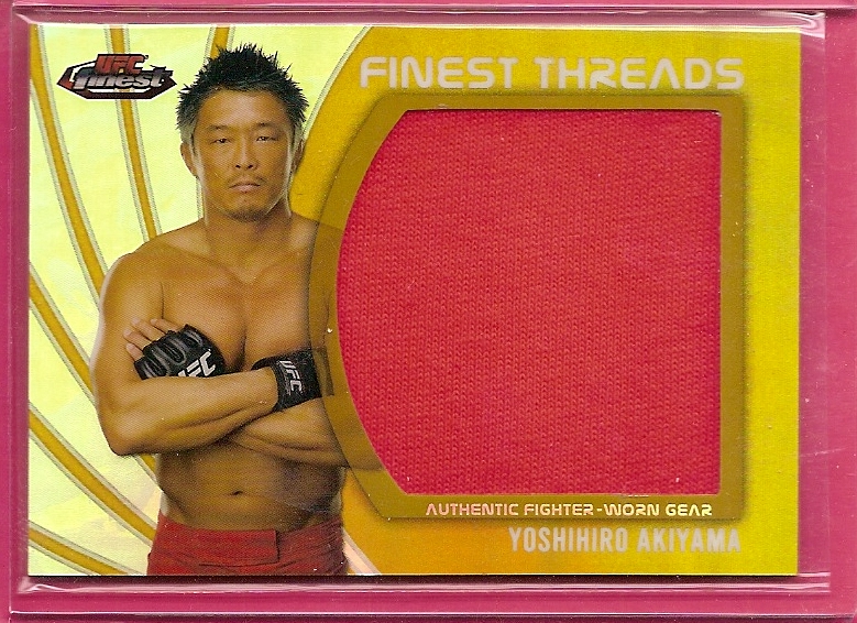 2012 Finest UFC Finest Threads Jumbo Fighter Relics Refractors Gold #JFTYA Yoshihiro Akiyama