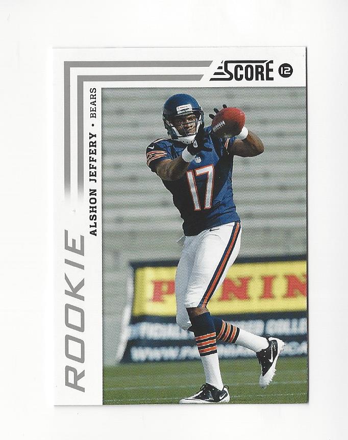 2012 Score #302A Alshon Jeffery RC/(run right)