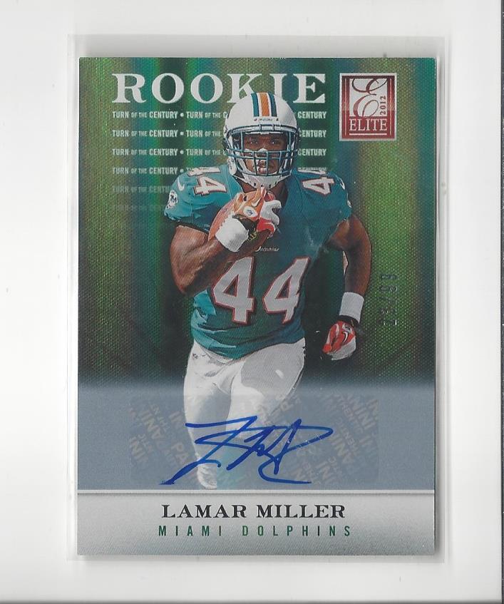 2012 Elite Turn of the Century Autographs #133 Lamar Miller/99