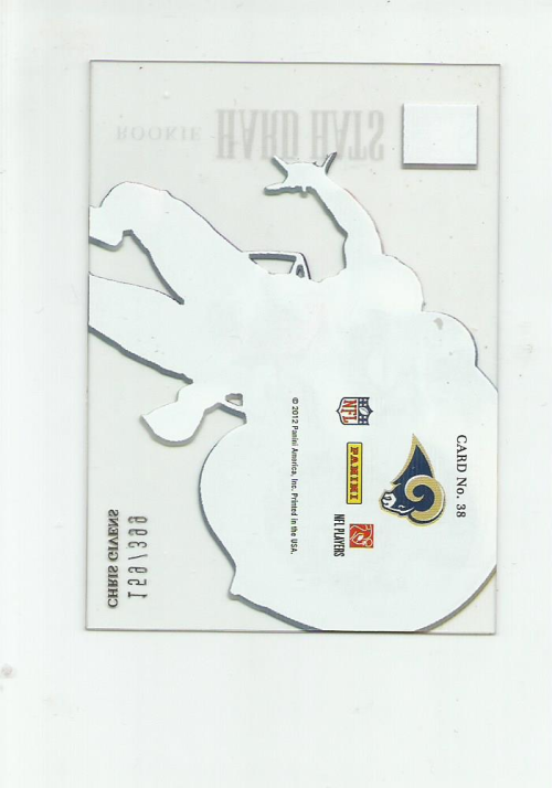 2012 Elite Rookie Hard Hats #38 Chris Givens back image