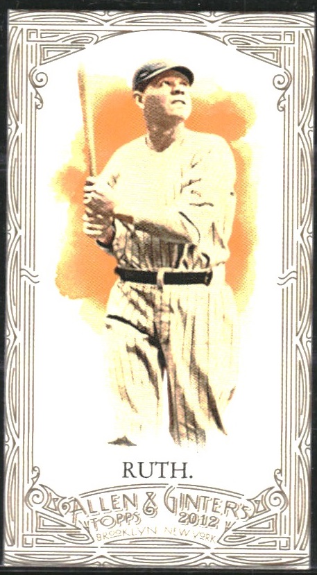 2012 Topps Allen and Ginter Mini Gold Border #176 Babe Ruth