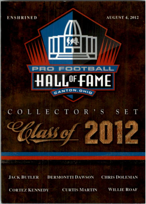 2012 Panini Hall of Fame Class of 2012 Enshrinement National VIP #NNO Cover Card