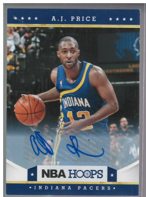 2012-13 Hoops Autographs #99 A.J. Price