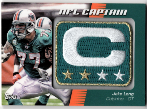 2012 Topps NFL Captains Patches #NCPJL Jake Long - NM-MT