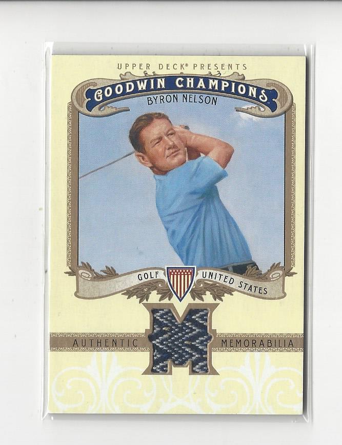 2012 Upper Deck Goodwin Champions Memorabilia #MBN Byron Nelson E
