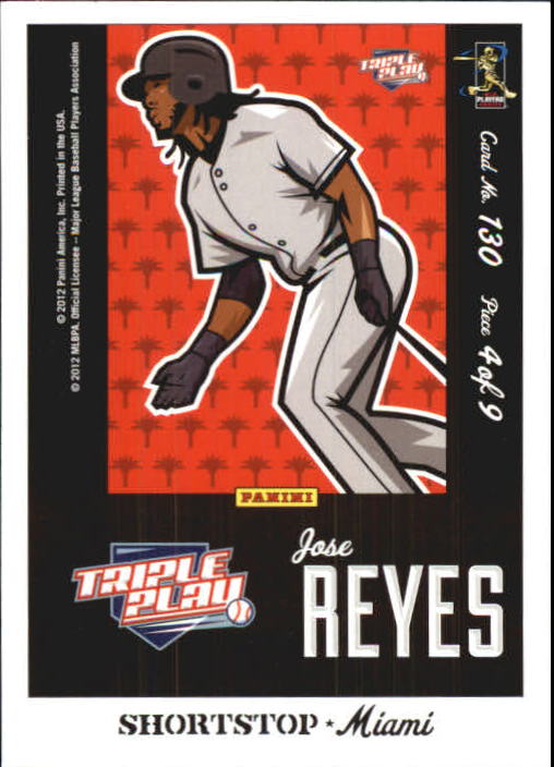 2012 Triple Play #130 Jose Reyes Puzzle
