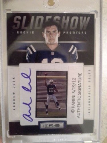 2012 Rookies and Stars Rookie Premiere Slideshow Autographs #12 Andrew Luck/50