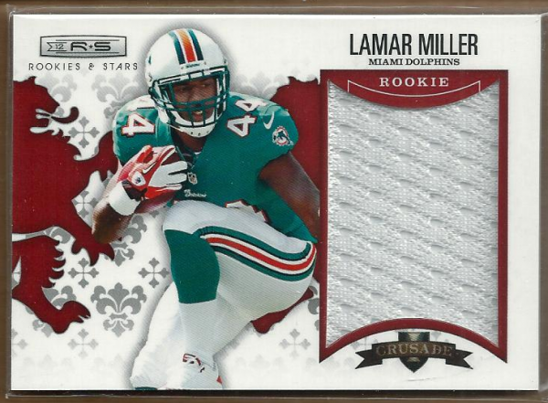 2012 Rookies and Stars Rookie Crusade Materials Red #4 Lamar Miller