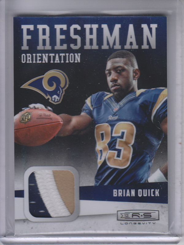 2012 Rookies and Stars Longevity Freshman Orientation Jerseys Prime #21 Brian Quick