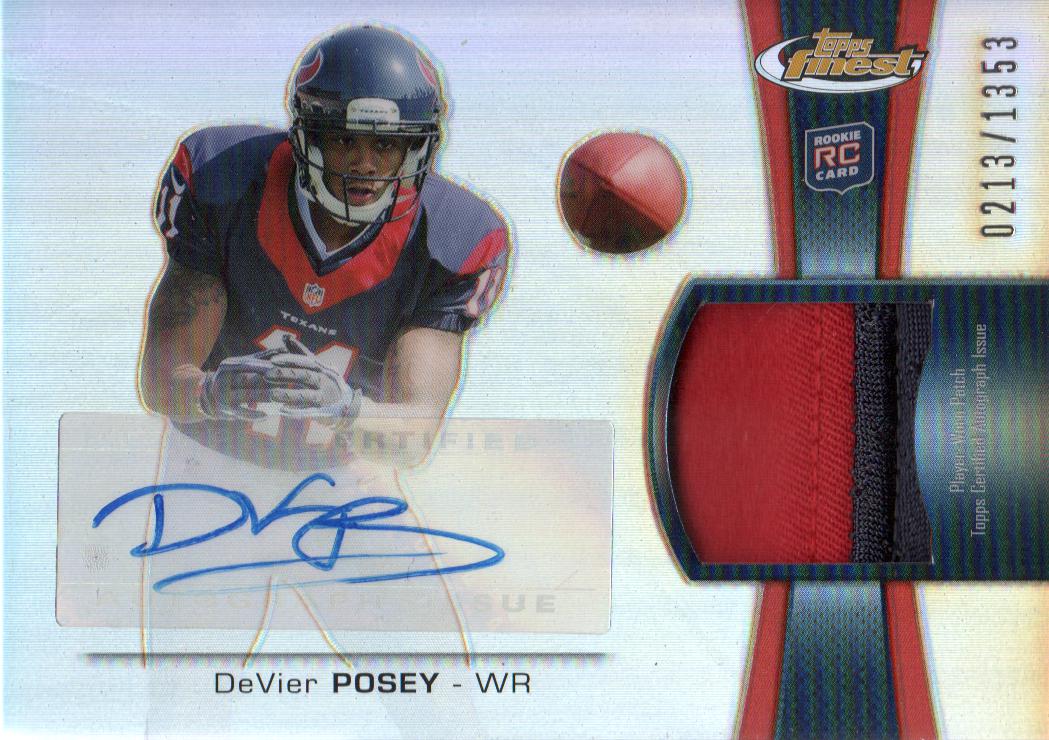 2012 Finest Rookie Patch Autographs Refractors #RAPDP DeVier Posey/1353