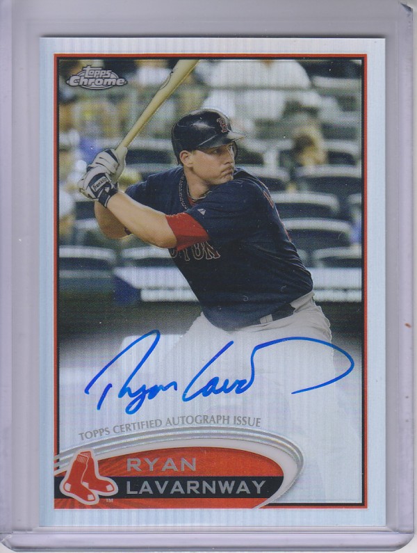 2012 Topps Chrome Rookie Autographs Refractors #5 Ryan Lavarnway
