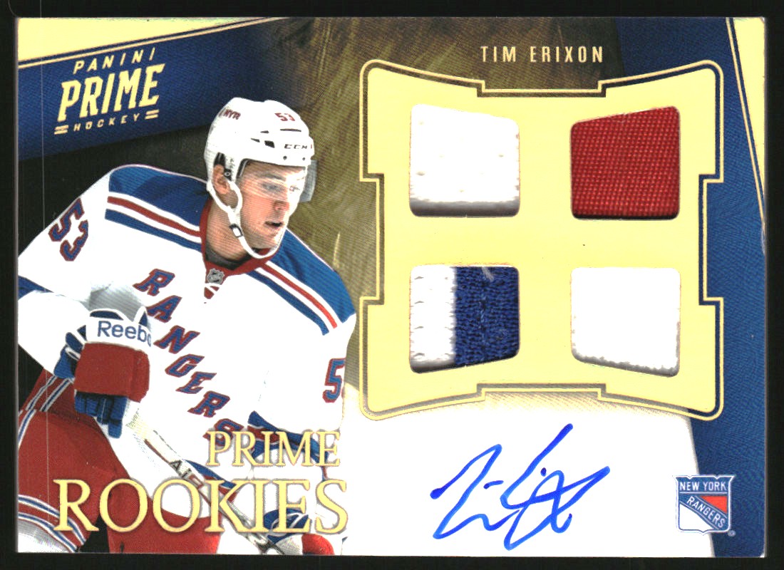 2011-12 Panini Prime Rookies Hologold Patch Autographs #139 Tim Erixon