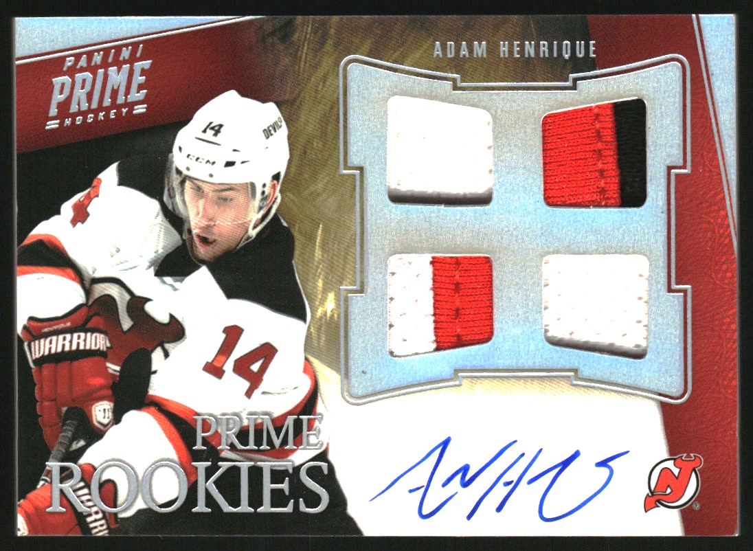 2011-12 Panini Prime Rookies Holosilver Patch Autographs #135 Adam Henrique