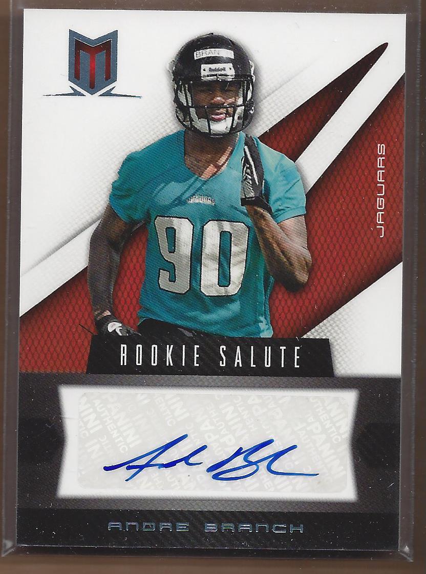 2012 Momentum Rookie Salute Signatures #23 Andre Branch/99