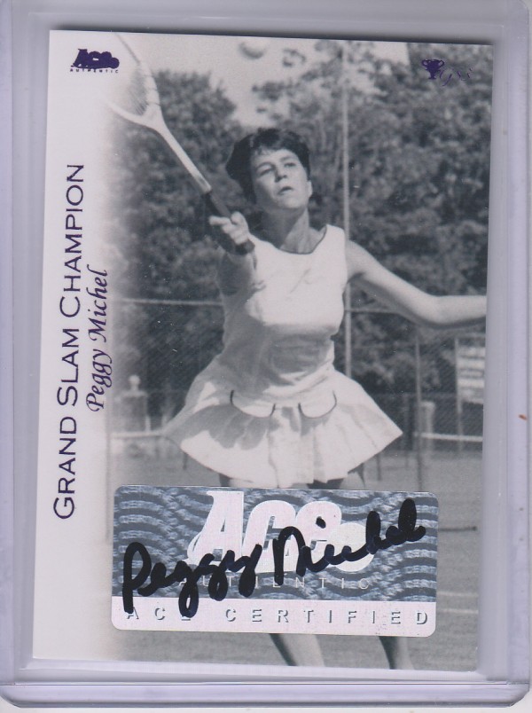 2012 Ace Authentic Grand Slam 3 Autographs Purple #33 Peggy Michel GSC