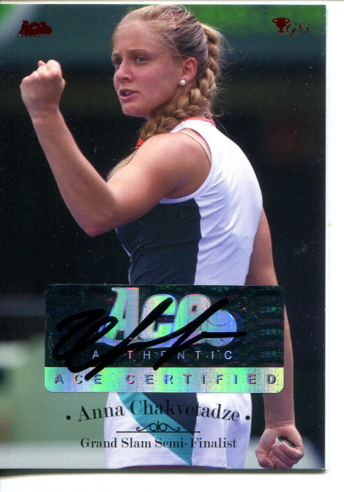 2012 Ace Authentic Grand Slam 3 Autographs Red #86 Anna Chakvetadze PC