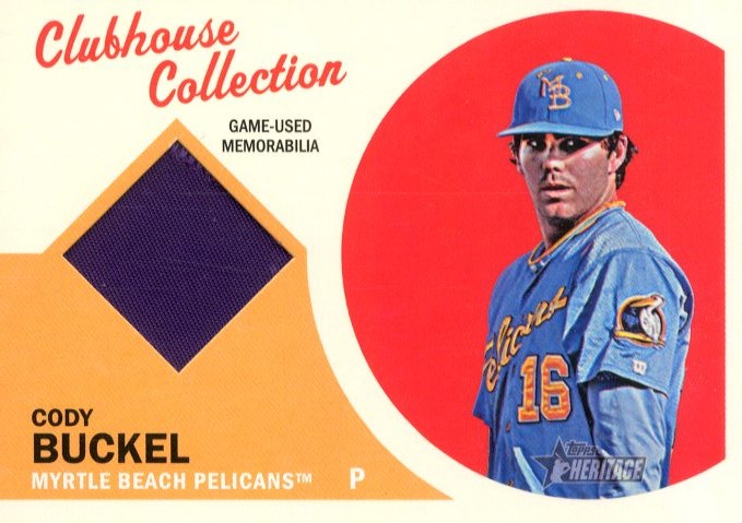2012 Topps Heritage Minors Clubhouse Collection Patches #CBU Cody Buckel