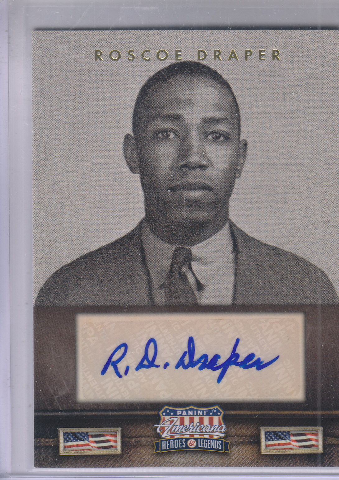 2012 Americana Heroes and Legends Autographs #107 Roscoe Draper/151