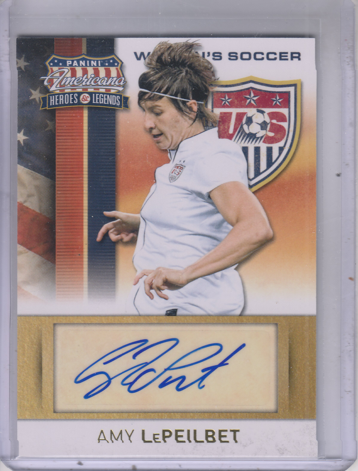 2012 Americana Heroes and Legends US Women's Soccer Autographs #4 Amy LePeilbet
