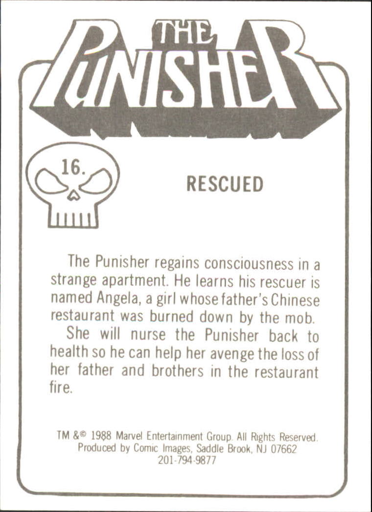 1988 Comic Images The Punisher #16 Rescued back image