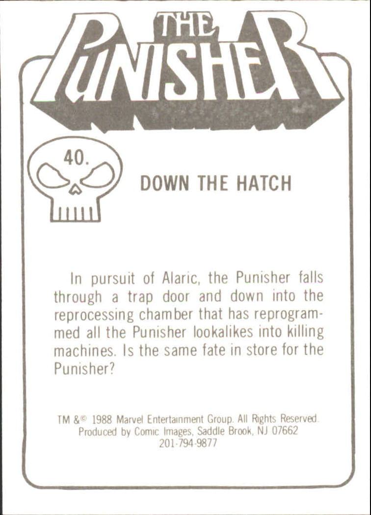 1988 Comic Images The Punisher #40 Down the Hatch back image