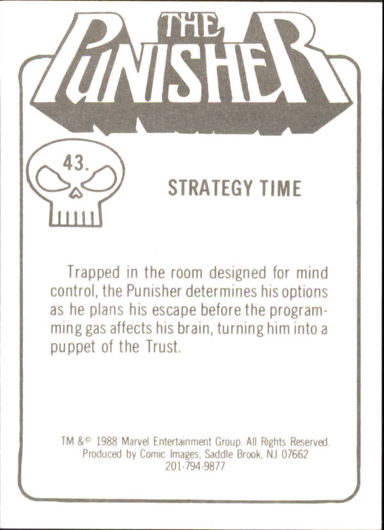 1988 Comic Images The Punisher #43 Strategy Time back image