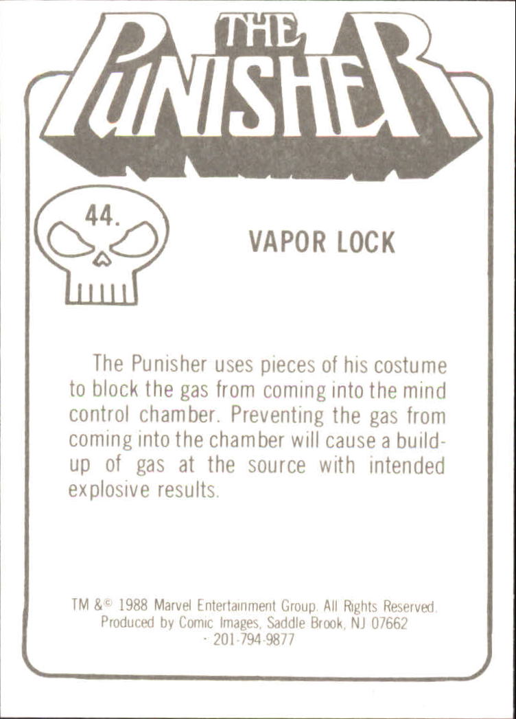 1988 Comic Images The Punisher #44 Vapor Lock back image