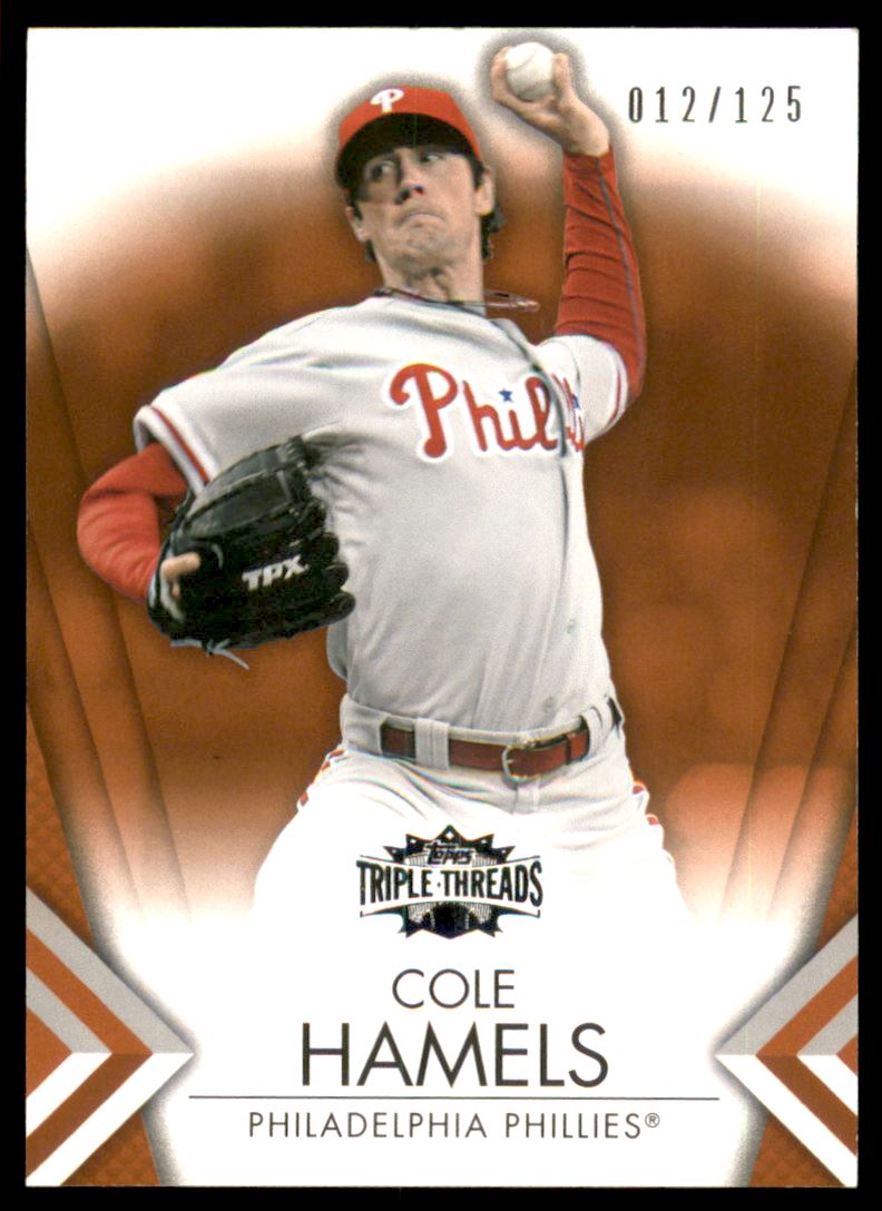 2012 Topps Triple Threads Amber #75 Cole Hamels