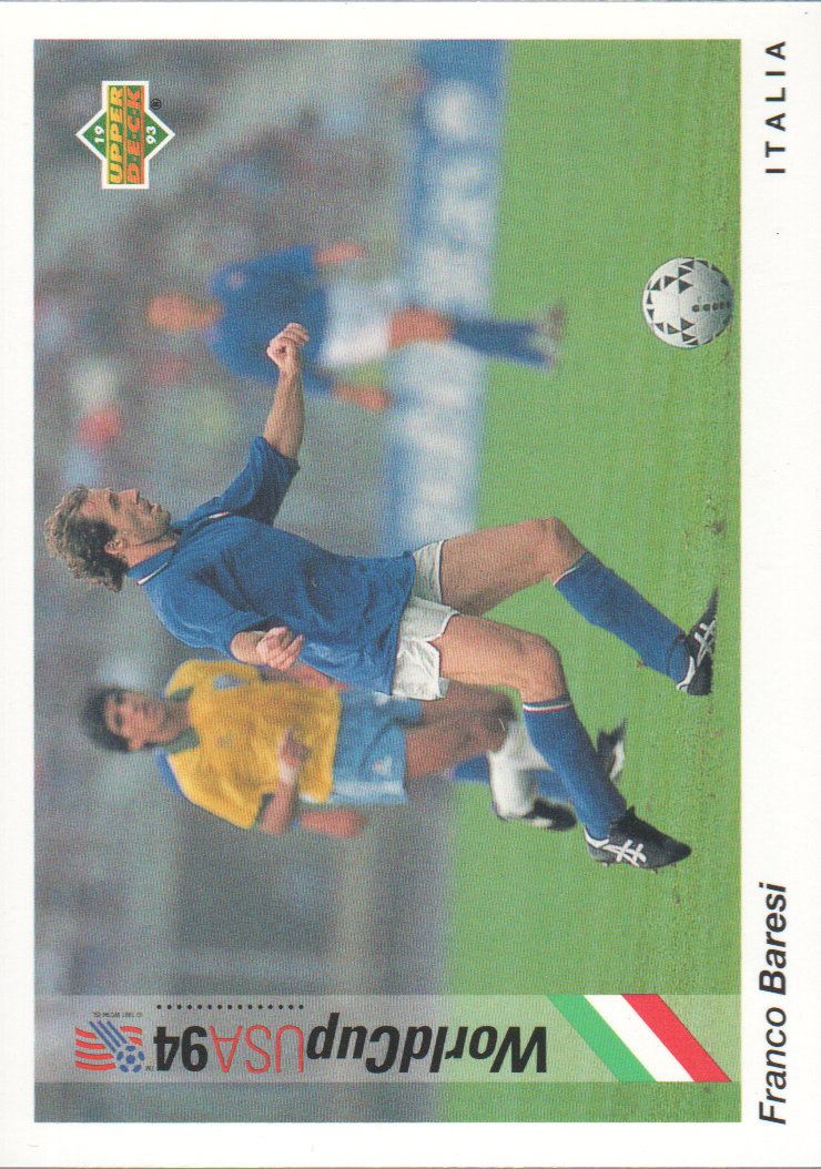 1993 Upper Deck World Cup 94 Preview English/German #78 Franco Baresi