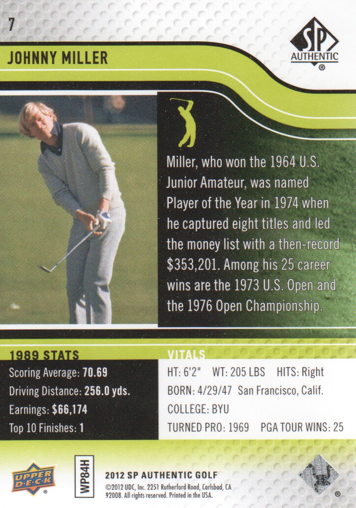 2012 SP Authentic Golf BASE Trading Cards Pick From List - Picture 13 of 169