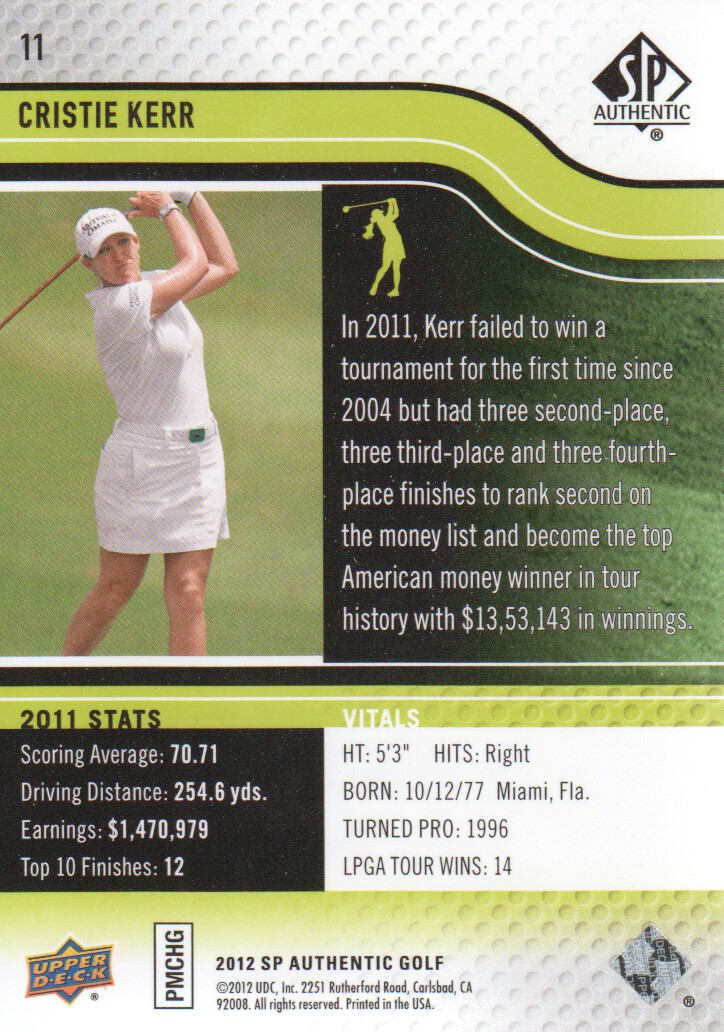2012 SP Authentic Golf BASE Trading Cards Pick From List - Picture 21 of 169