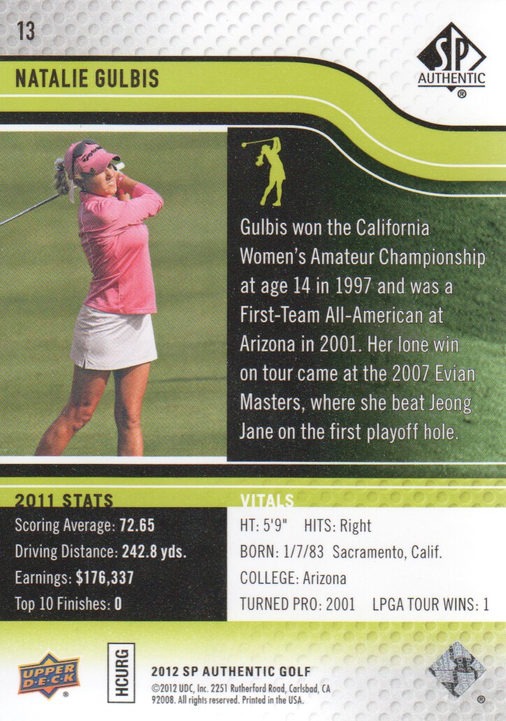 2012 SP Authentic Golf BASE Trading Cards Pick From List - Picture 25 of 169