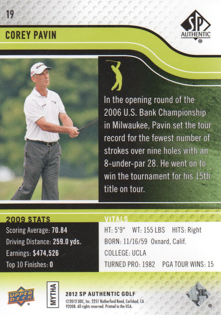 2012 SP Authentic Golf BASE Trading Cards Pick From List - Picture 37 of 169