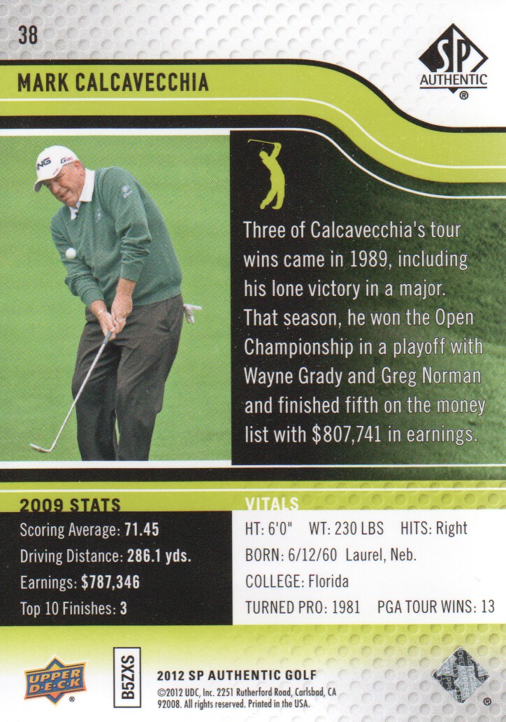 2012 SP Authentic Golf BASE Trading Cards Pick From List - Picture 75 of 169